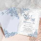 Invitation Fête des mariées de thé Victorian Dusty Blue Garde