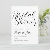 Invitation Fête des mariées de titre de script moderne (Debout devant)