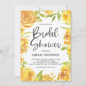 Invitation Fête des mariées de tourbe jaune et de couronne Ro (Devant)