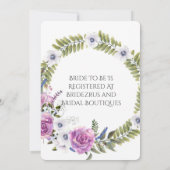 Invitation Fête des mariées de tourbière pourpre (Dos)