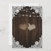 Invitation Fête des mariées de tournesol à souffle de bois ru (Dos)