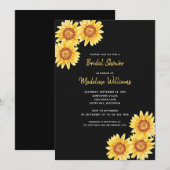 Invitation Fête des mariées de tournesol aquarelle (Devant / Derrière)