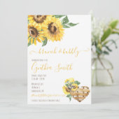 Invitation Fête des mariées de tournesol Brunch & Bubbly (Debout devant)