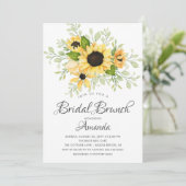 Invitation Fête des mariées de tournesol d'automne Brunch (Debout devant)