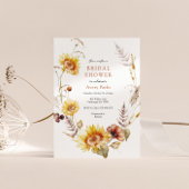 Invitation Fête des mariées de tournesol de feuillage d'autom