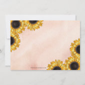 Invitation Fête des mariées de tournesol de Mason Jar rustiqu (Dos)