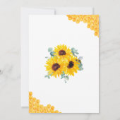 Invitation Fête des mariées de tournesol de nid d'abeille (Dos)
