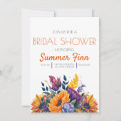 Invitation Fête des mariées de tournesol d'été brillant Invit (Devant)