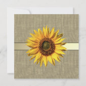 Invitation Fête des mariées de tournesol du pays (Dos)