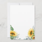 Invitation Fête des mariées de tournesol élégante Brunch et B (Dos)