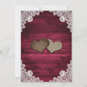 Invitation Fête des mariées de tournesol en dentelle de bois (Dos)