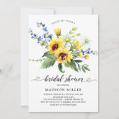 Invitation Fête des mariées de tournesol jaune (Devant)