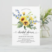 Invitation Fête des mariées de tournesol jaune (Debout devant)