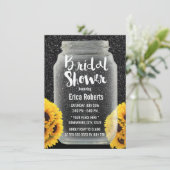 Invitation Fête des mariées de tournesol Mason Jar Parties sc (Debout devant)