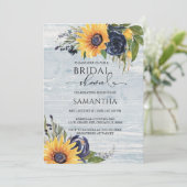Invitation Fête des mariées de tournesol modifiable (Debout devant)