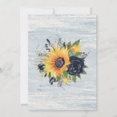 Invitation Fête des mariées de tournesol modifiable (Dos)
