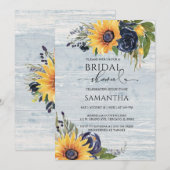 Invitation Fête des mariées de tournesol modifiable (Devant / Derrière)
