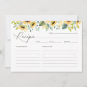 Invitation Fête des mariées de tournesol Recette (Devant)