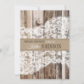 Invitation Fête des mariées de tournesol rustique (Dos)