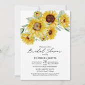 Invitation Fête des mariées de tournesol rustique chic (Devant)