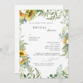 Invitation Fête des mariées de tournesol rustique moderne (Devant / Derrière)