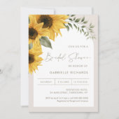 Invitation FÊTE DES MARIÉES de tournesol SUTTON (Devant)