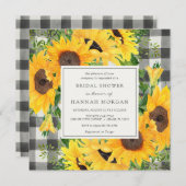 Invitation Fête des mariées de tournesols (Devant / Derrière)