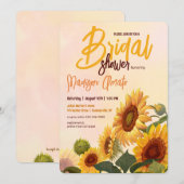 Invitation Fête des mariées de tournesols (Devant / Derrière)