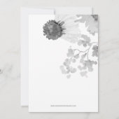 Invitation Fête des mariées de tournesols d'aquarelle botaniq (Dos)