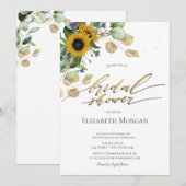 Invitation Fête des mariées de tournesols Eucalyptus (Devant / Derrière)