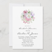 Invitation Fête des mariées de tulipe de lavande rose pâle (Devant)