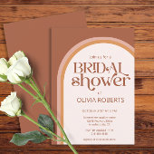 Invitation Fête des mariées de typographie d'arc en terre cui