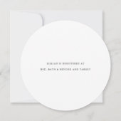 Invitation Fête des mariées de typographie de script moderne  (Dos)