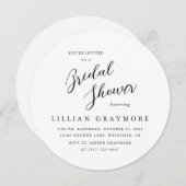 Invitation Fête des mariées de typographie de script moderne  (Devant / Derrière)