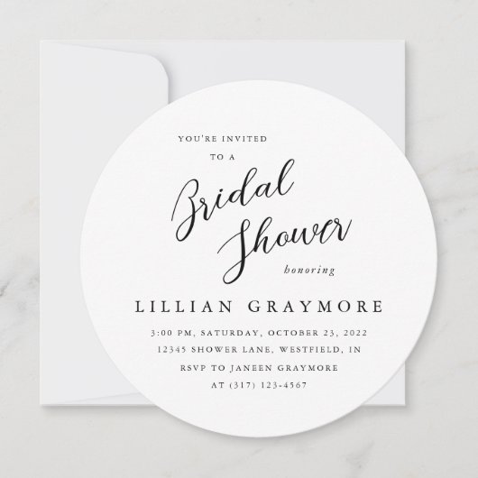 Invitation Fête des mariées de typographie de script moderne  (Devant)