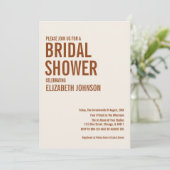 Invitation Fête des mariées de typographie en terre cuite sim (Debout devant)