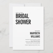 Invitation Fête des mariées de typographie simple (Devant)