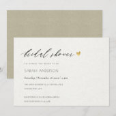 INVITATION FÊTE DES MARIÉES DE TYPOGRAPHIE SIMPLE ET ÉLÉGANTE (Devant / Derrière)