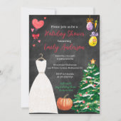 Invitation Fête des mariées de vacances (Devant)