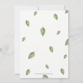 Invitation Fête des mariées de verdure rustique aquarelle (Dos)