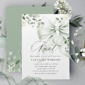 Invitation Fête des mariées de verdure Sage Green Bow