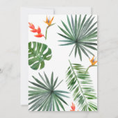 Invitation Fête des mariées de verdure tropicale (Dos)