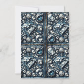 Invitation Fête des mariées de verre à bille de Denim et Diam (Dos)