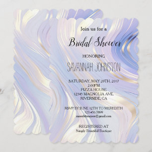 Invitation Fête des mariées de verre doré Lavender