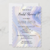 Invitation Fête des mariées de verre doré Lavender (Devant)