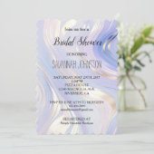 Invitation Fête des mariées de verre doré Lavender (Debout devant)