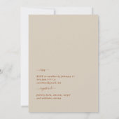 Invitation Fête des mariées de vibrance du feuillage d'automn (Dos)