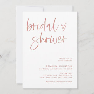 Invitation Fête des mariées de vidage minimaliste   Boho Brid