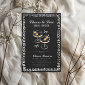 Invitation Fête des mariées de vin blanc et blanc