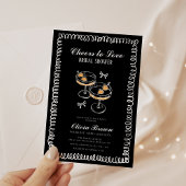 Invitation Fête des mariées de vin blanc et blanc